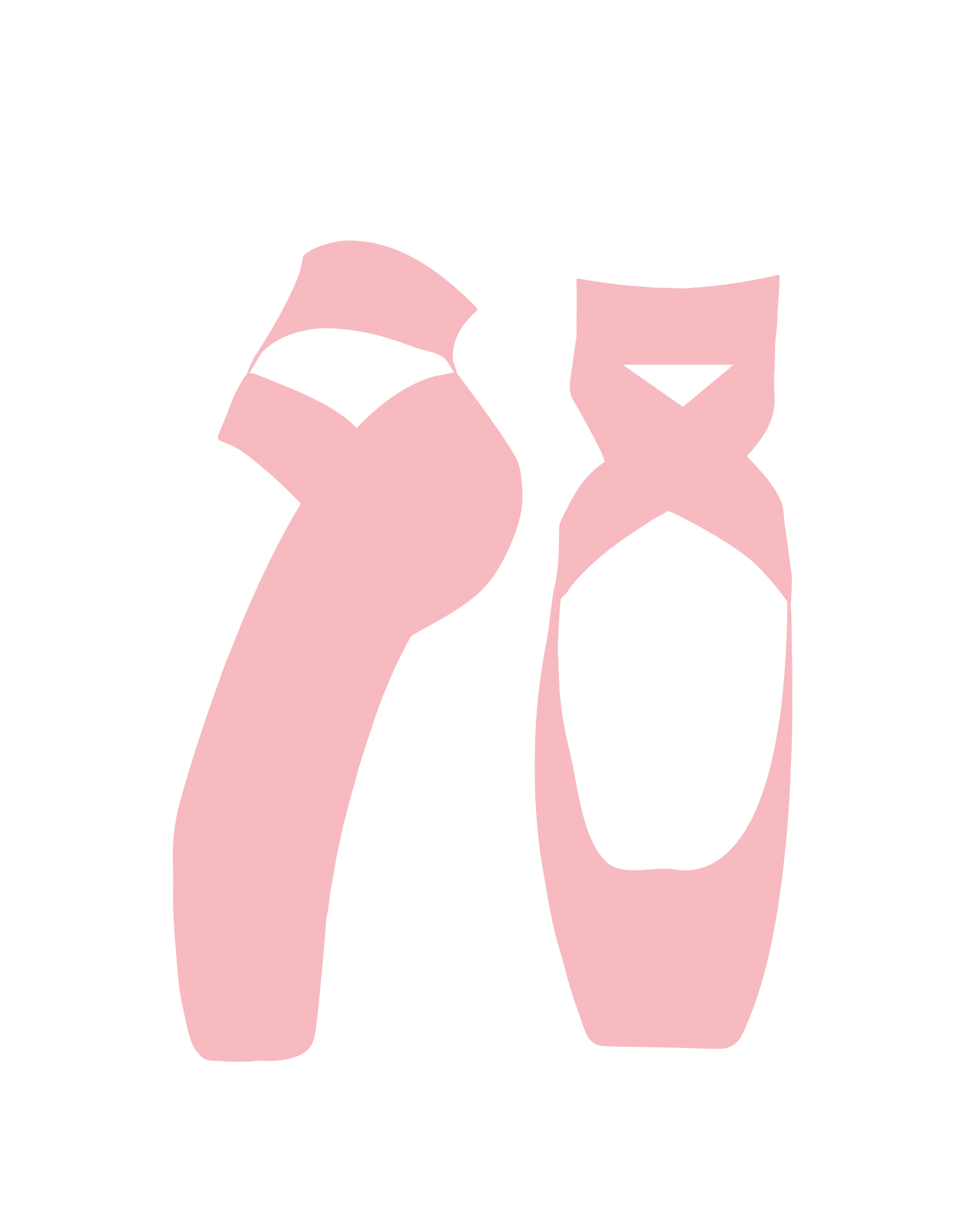 Pink Ballet Shoes Clipart