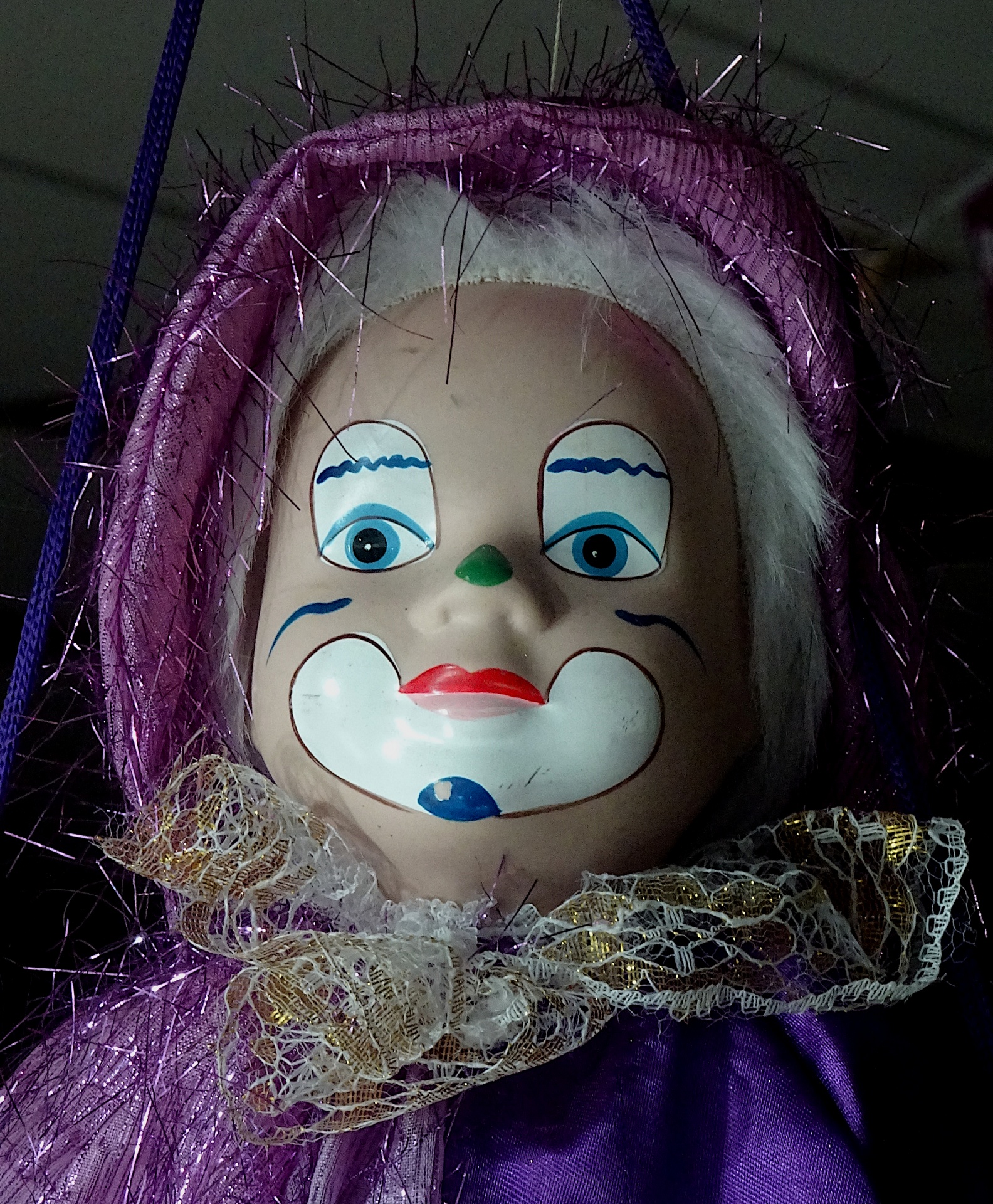 Scary Clown Puppet Doll