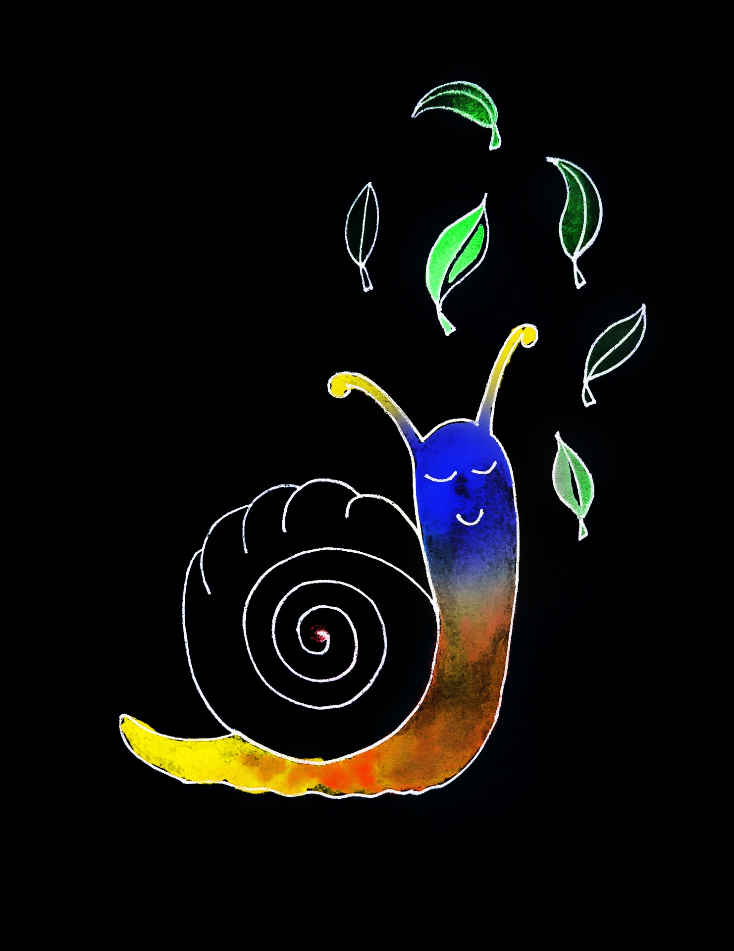 Snail, Smile, Cute, Leaves, Clam
