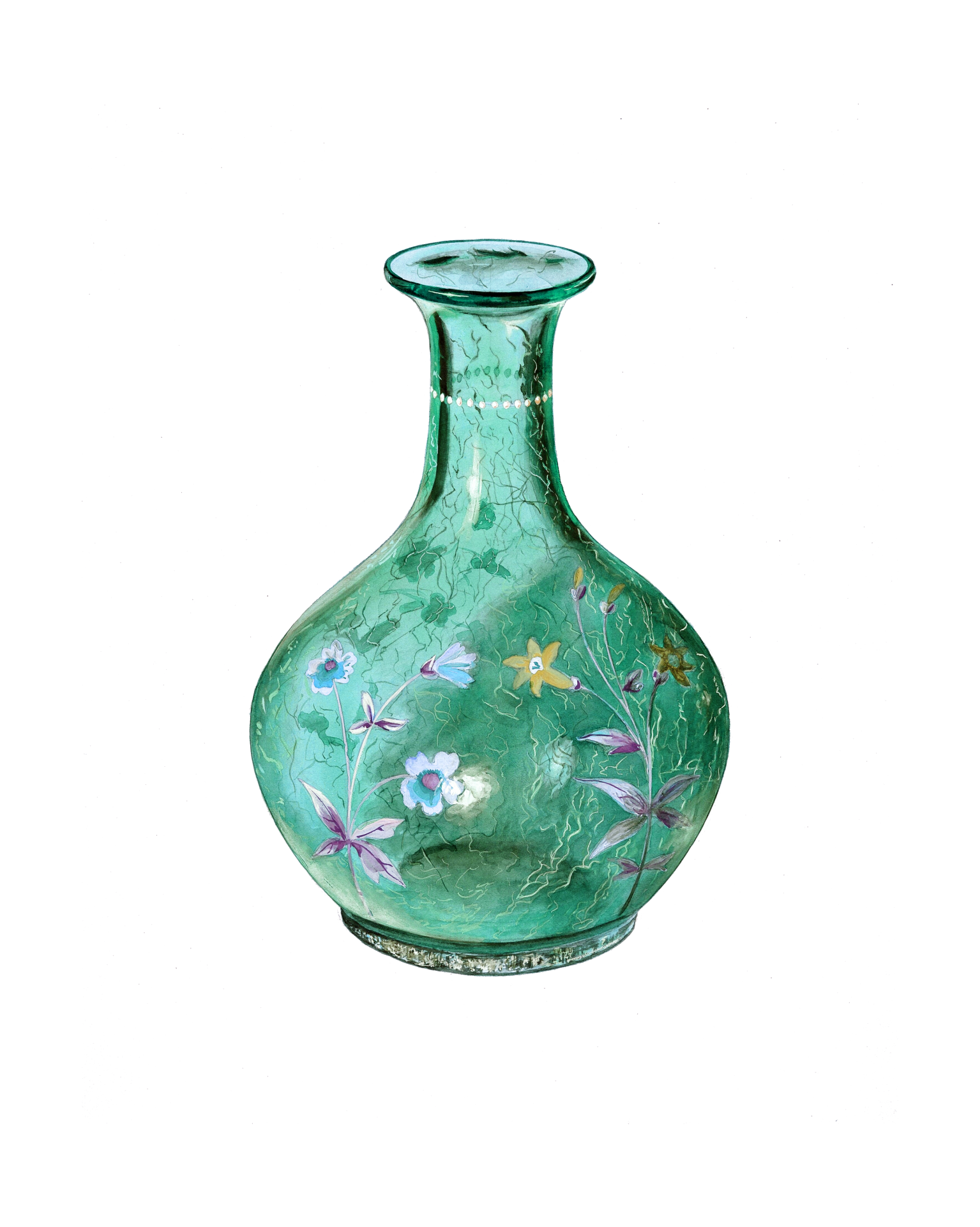 Vase Vintage Art Painting