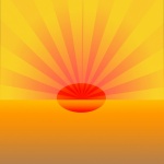 Abstract Sunset Illustration