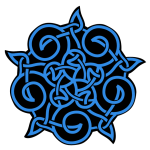 Blue Celtic Knot Pattern