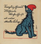 Cartoon Cat Vintage Poster