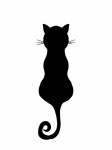Cat Sitting Silhouette Clipart