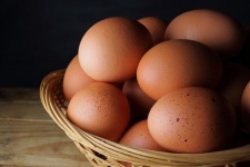Chicken Eggs In A Basket