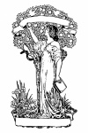 Clipart Woman Apple Tree Illustration