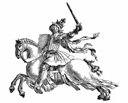 Clipart Knight Horse Illustration