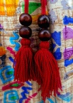 Clothing Tassels With Wooden Beads