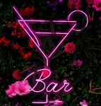 Cocktail Bar Pink Neon Light