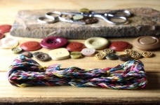 Colorful Thread Braid With Buttons