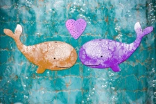 Cute Watercolor Whales