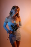 Girl With A Rose, Dress, Fashion