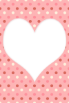 Heart Frame Pink Dots
