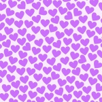 Hearts Pattern Background Purple