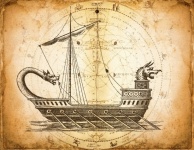 Vintage Viking Ship
