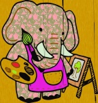 Elephant Painter Character