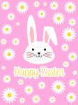 Easter Bunny Card Illustration