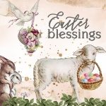 Easter Blessings Vintage Poster