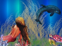 Fantasy Underwater Mermaid Poster