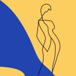 Abstract Line Art Woman Body