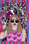 Hippie Woman Digital Art