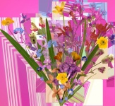 Contemporary Digital Flowers Image