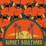 Sunset Boulevard Retro Poster