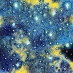 Van Gogh Style Galaxy Background