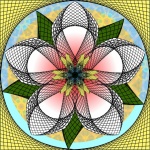 Abstract Geometric Digital Flower