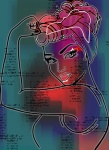 Strong Woman Digital Art Poster