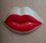 Ladies Red Lipstick Lips
