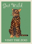 Leopard Visit Zoo Poster