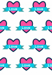 Love Hearts Continuous Pattern