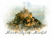 Mont-Saint-Michel Watercolor