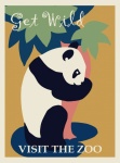 Panda Visit Zoo Poster