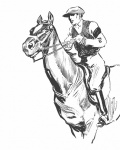 Race Horse Jockey Vintage