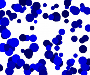 Random Blue Circles - Scattered