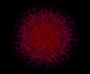 Red Algorithm Art Drawing Wreath-3