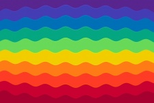 Rainbow Stripes Waves Pattern