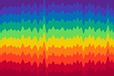 Rainbow Stripes Waves Pattern