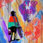 Stop War Boy Graffiti