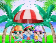 Summer Gnomes At The Ocean