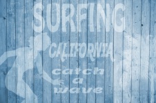 Surf California Wood Background