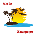 Tropical Island Summer Clipart