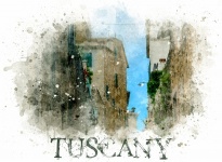 Tuscany Watercolor Poster