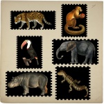 Vintage Animal Stamps