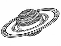 Vintage Clipart Planet Saturn