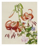 Vintage Art Floral Lily