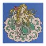 Vintage Art Woman Mermaid