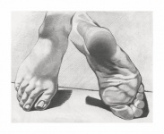 Vintage Art Feet Illustration